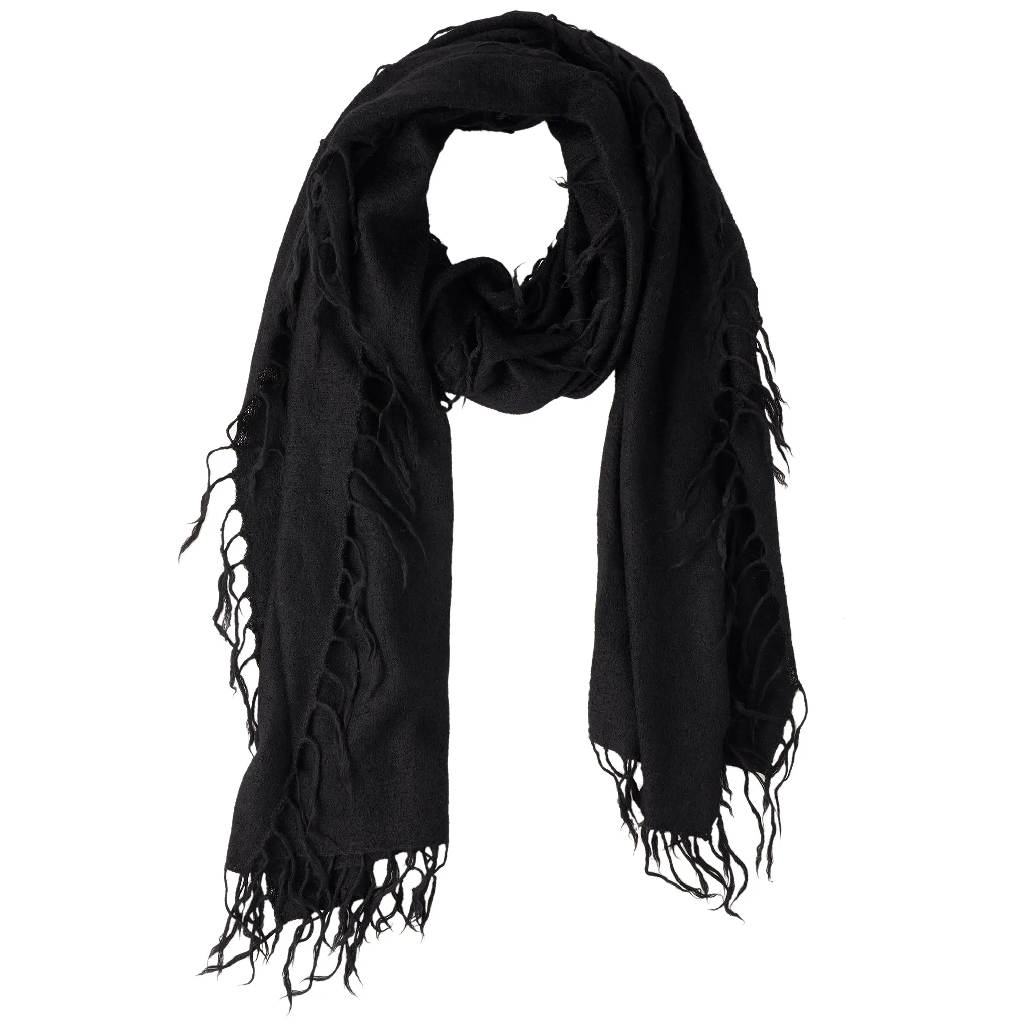 Meg Cohen Alpaca Full Fringe Scarf