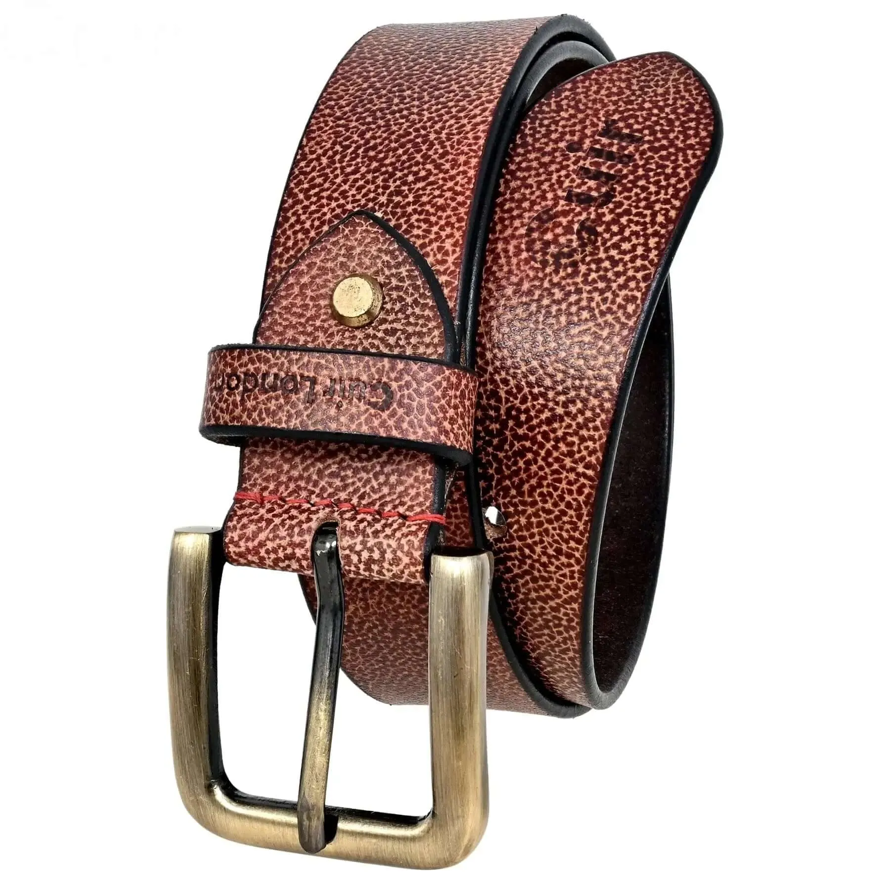 Men's Casual Brown Leather Belt | Sizes 36" to 40"