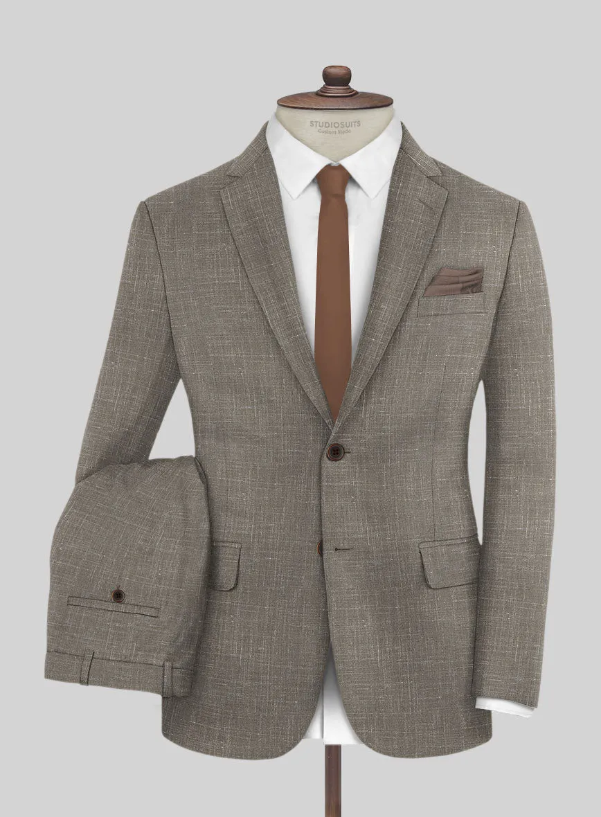 Napolean Ricci Mud Brown Wool Suit