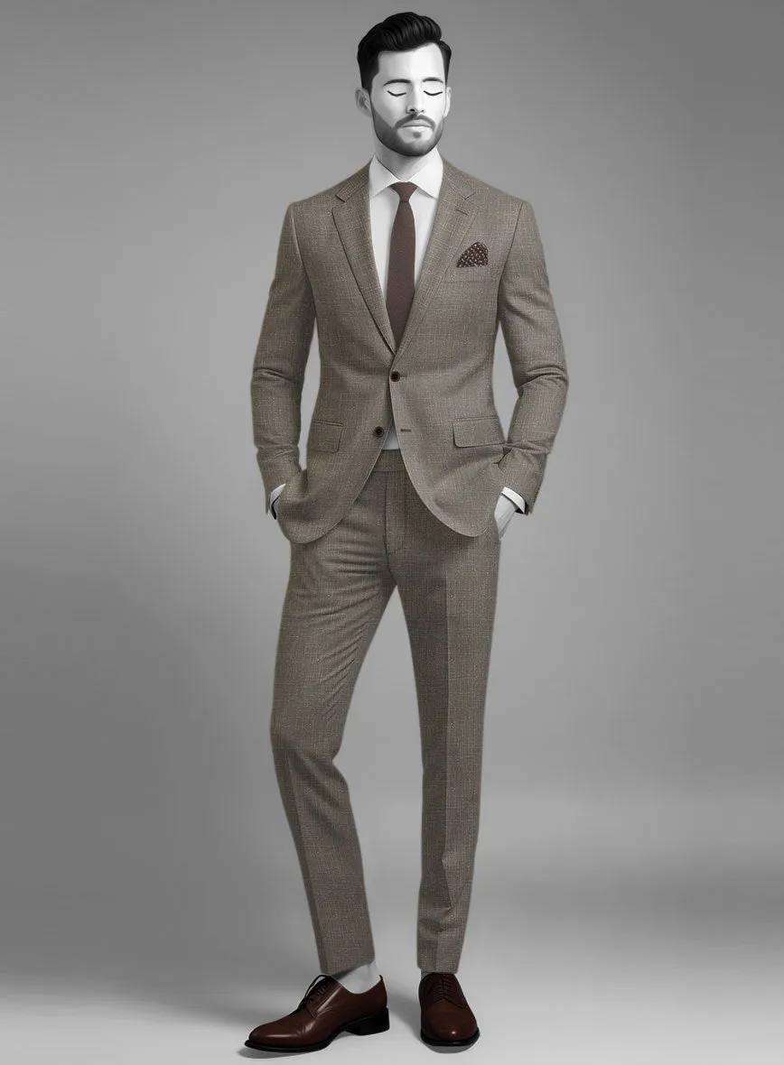 Napolean Ricci Mud Brown Wool Suit