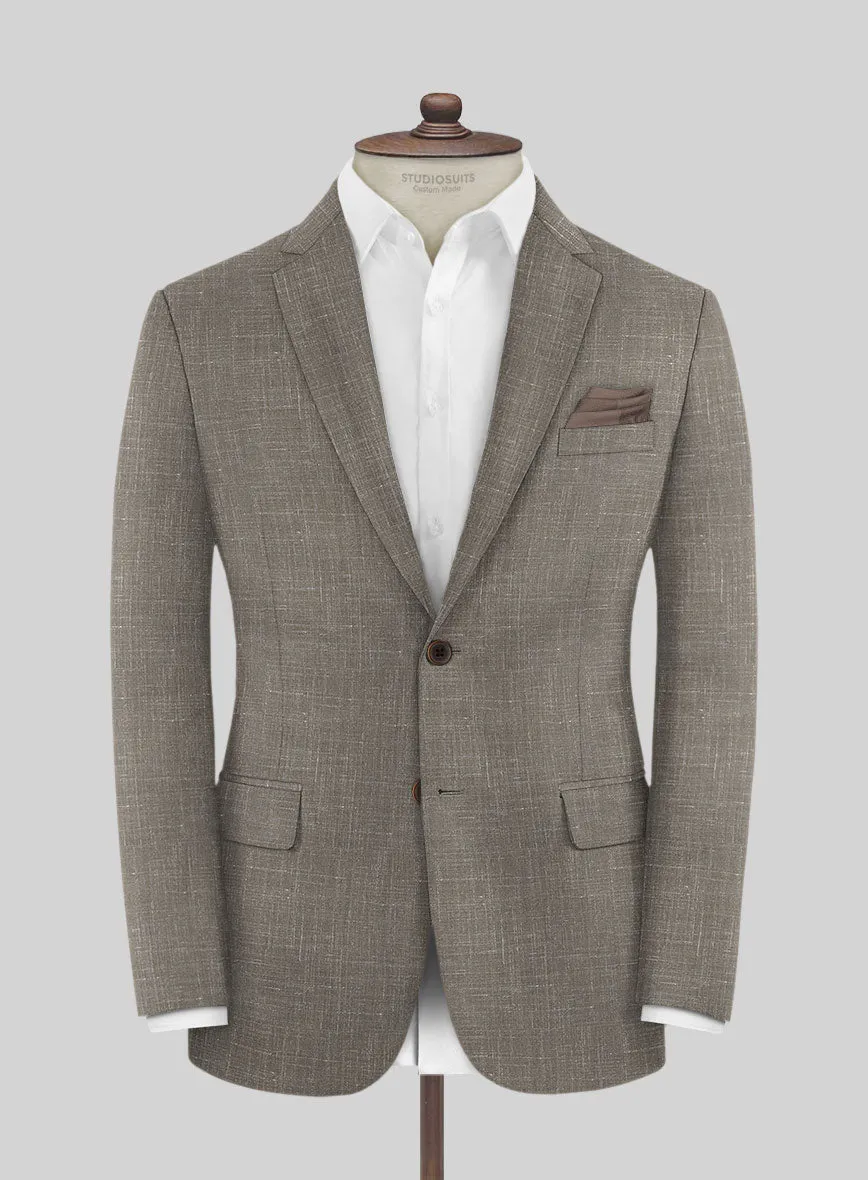 Napolean Ricci Mud Brown Wool Suit