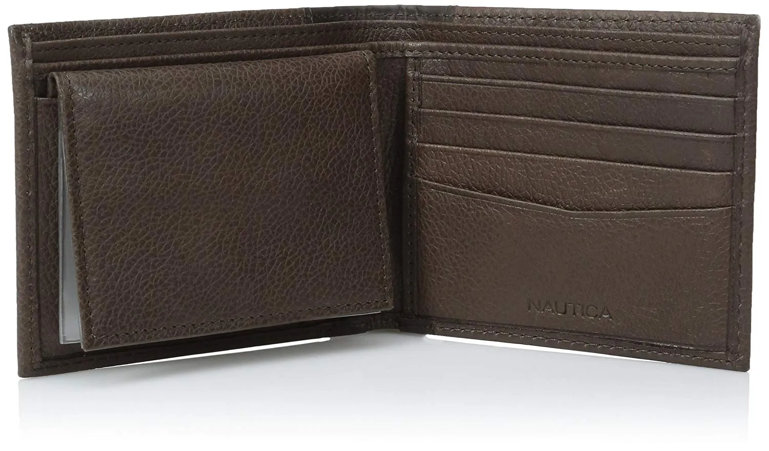 Nautica Men's Milled Leather Passcase Wallet