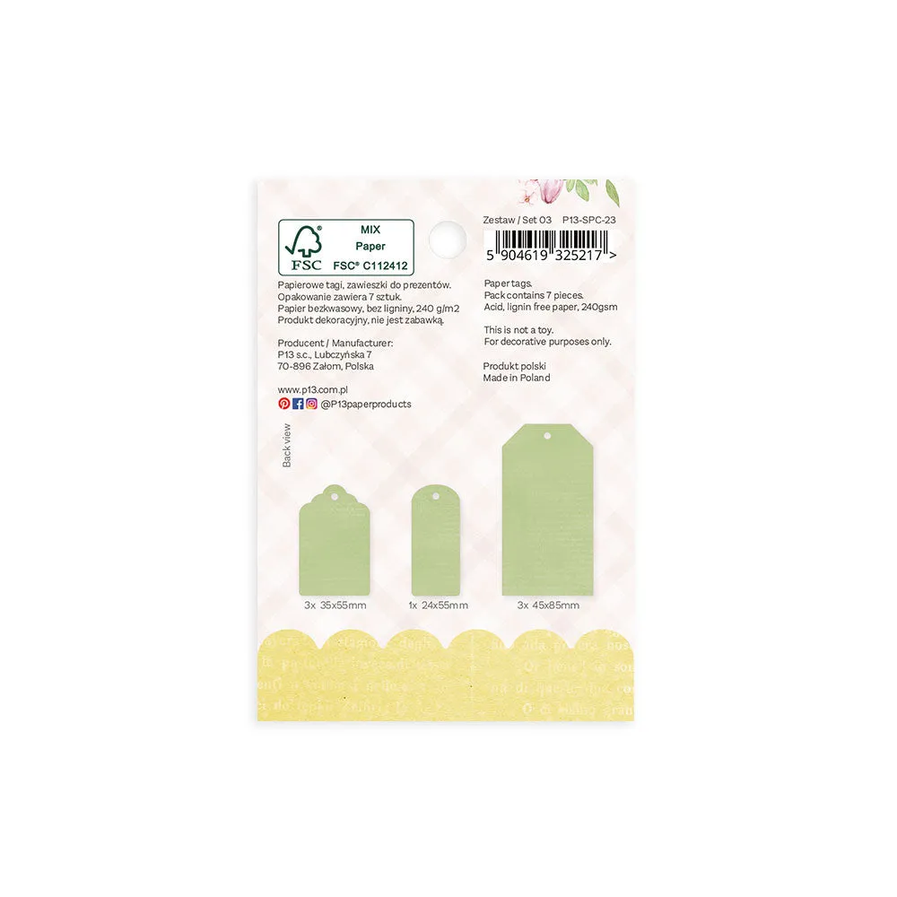 P13 Spring Is Calling double-sided cardstock tags 7-pack  #03*