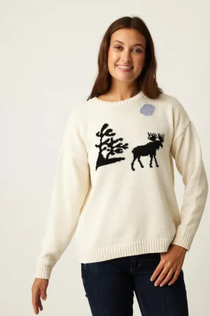 Parkhurst Under the Same Moon Moose Sweater