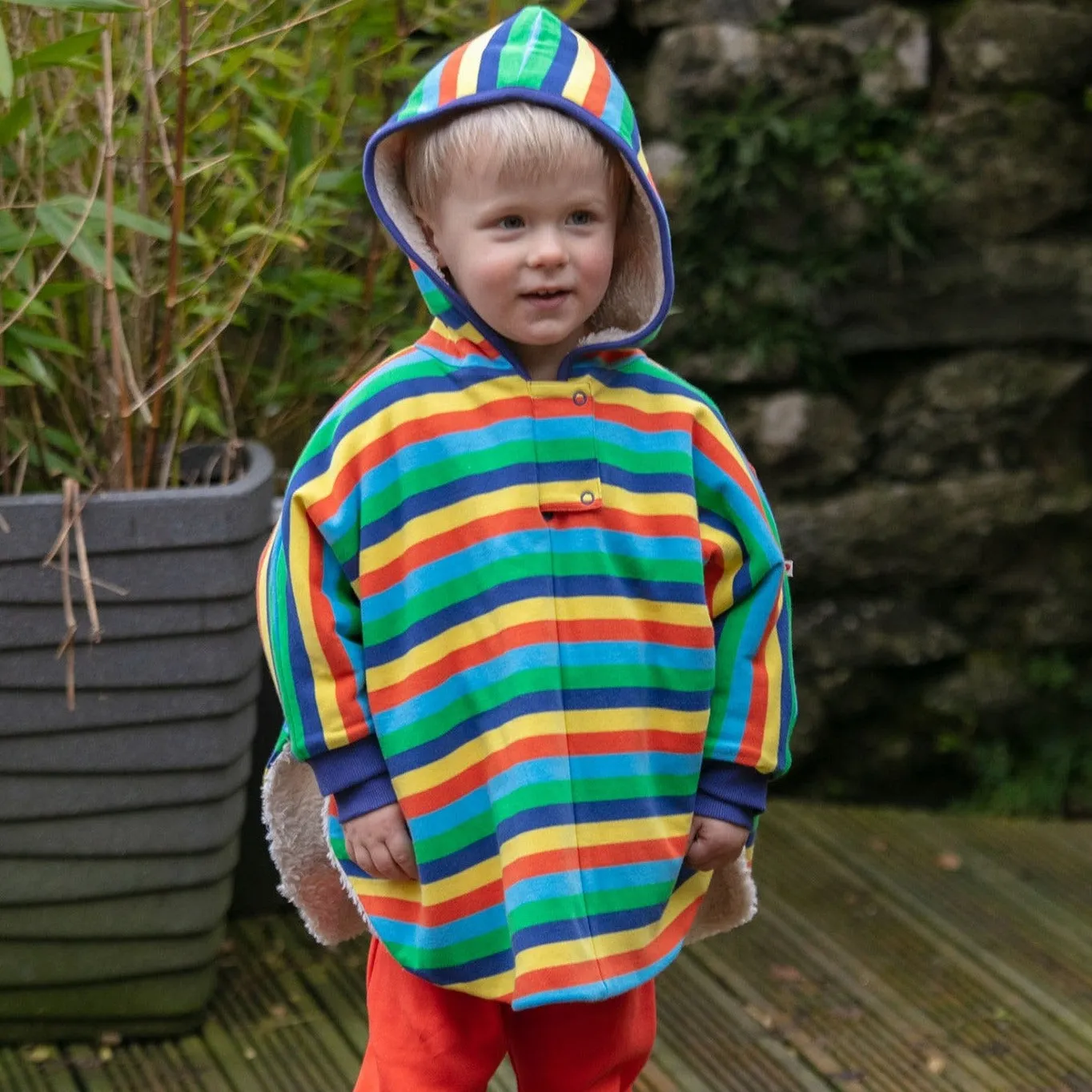 Poncho- rainbow stripe