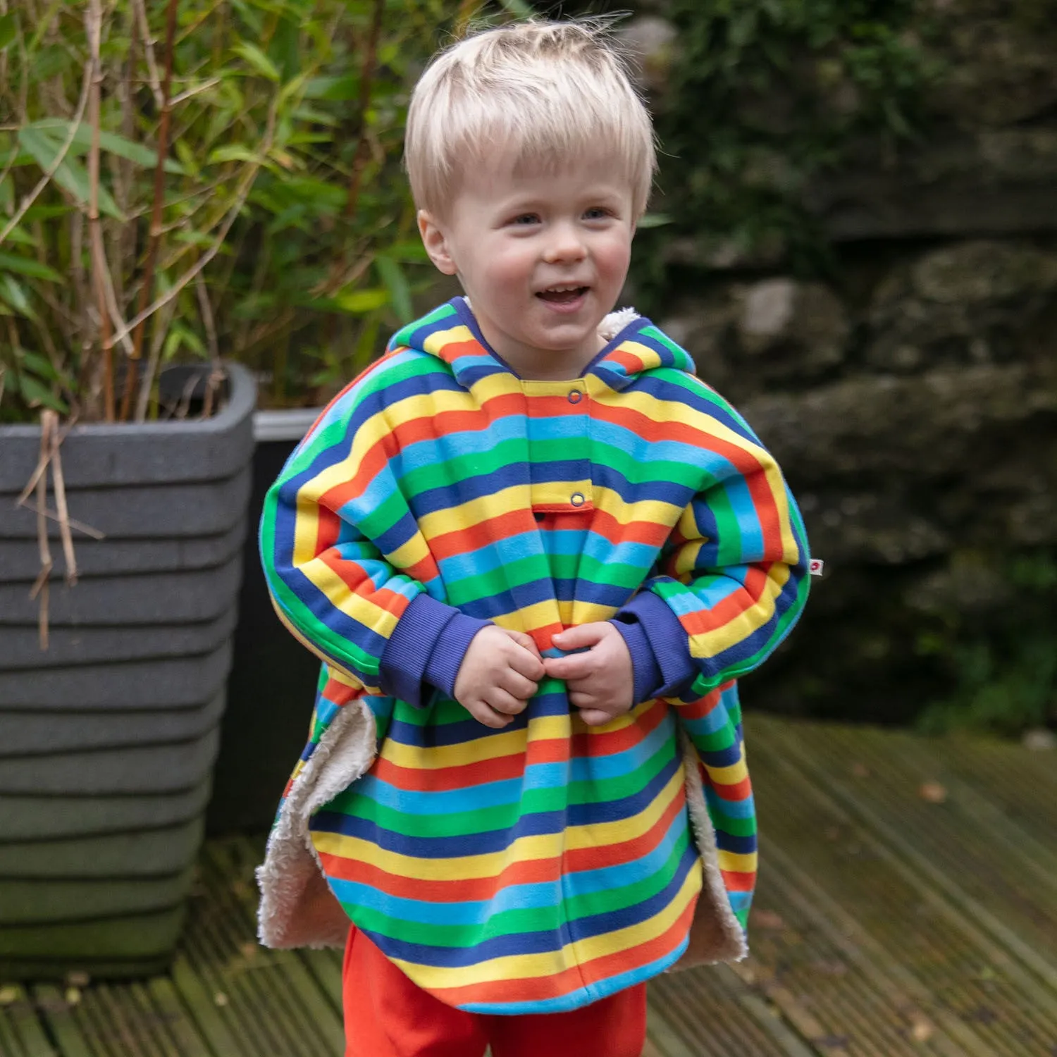 Poncho- rainbow stripe