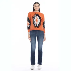 Rosemary Plains Geometric Print Sweater