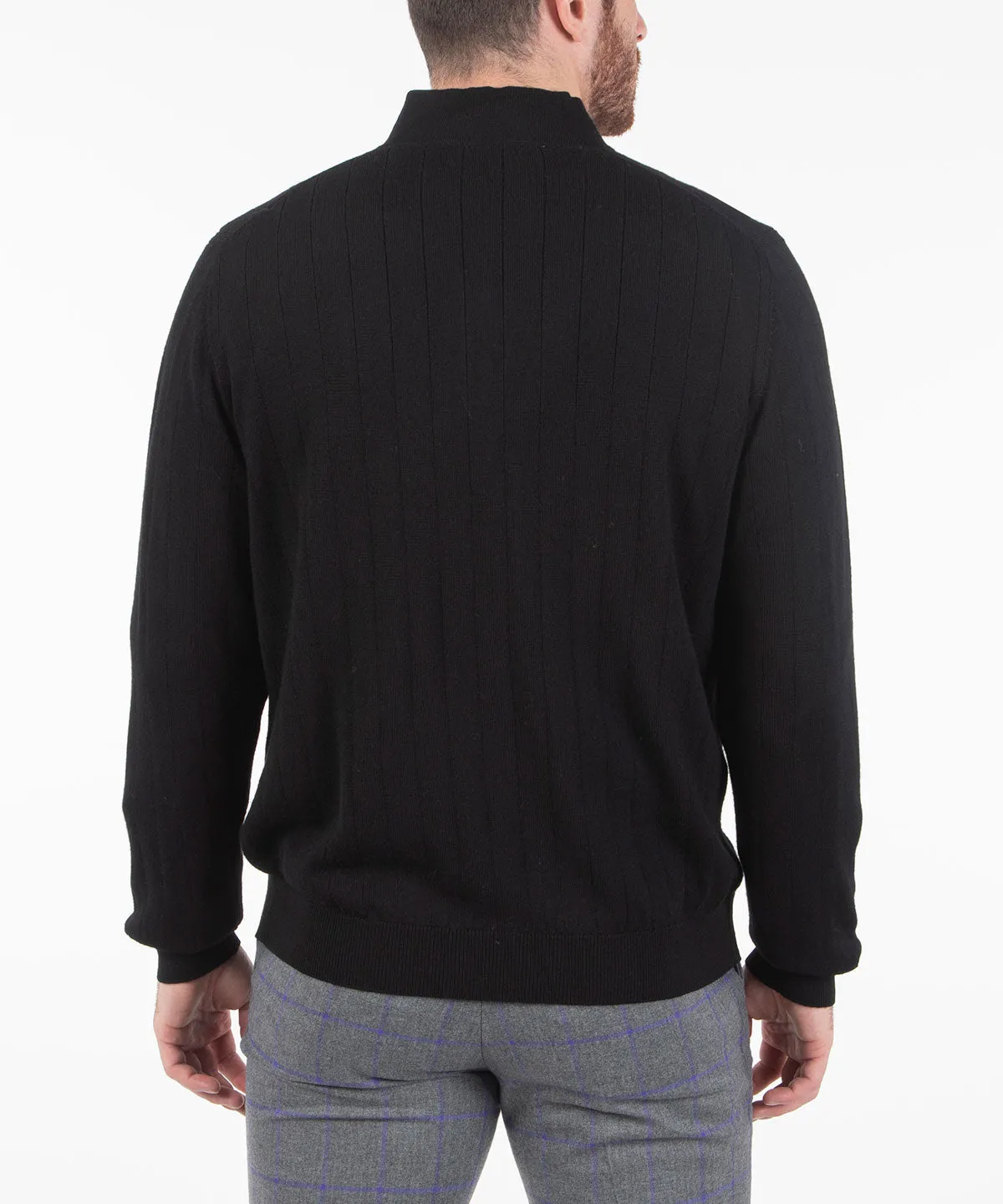 Signature Merino Quarter-Zip Mock Neck Sweater