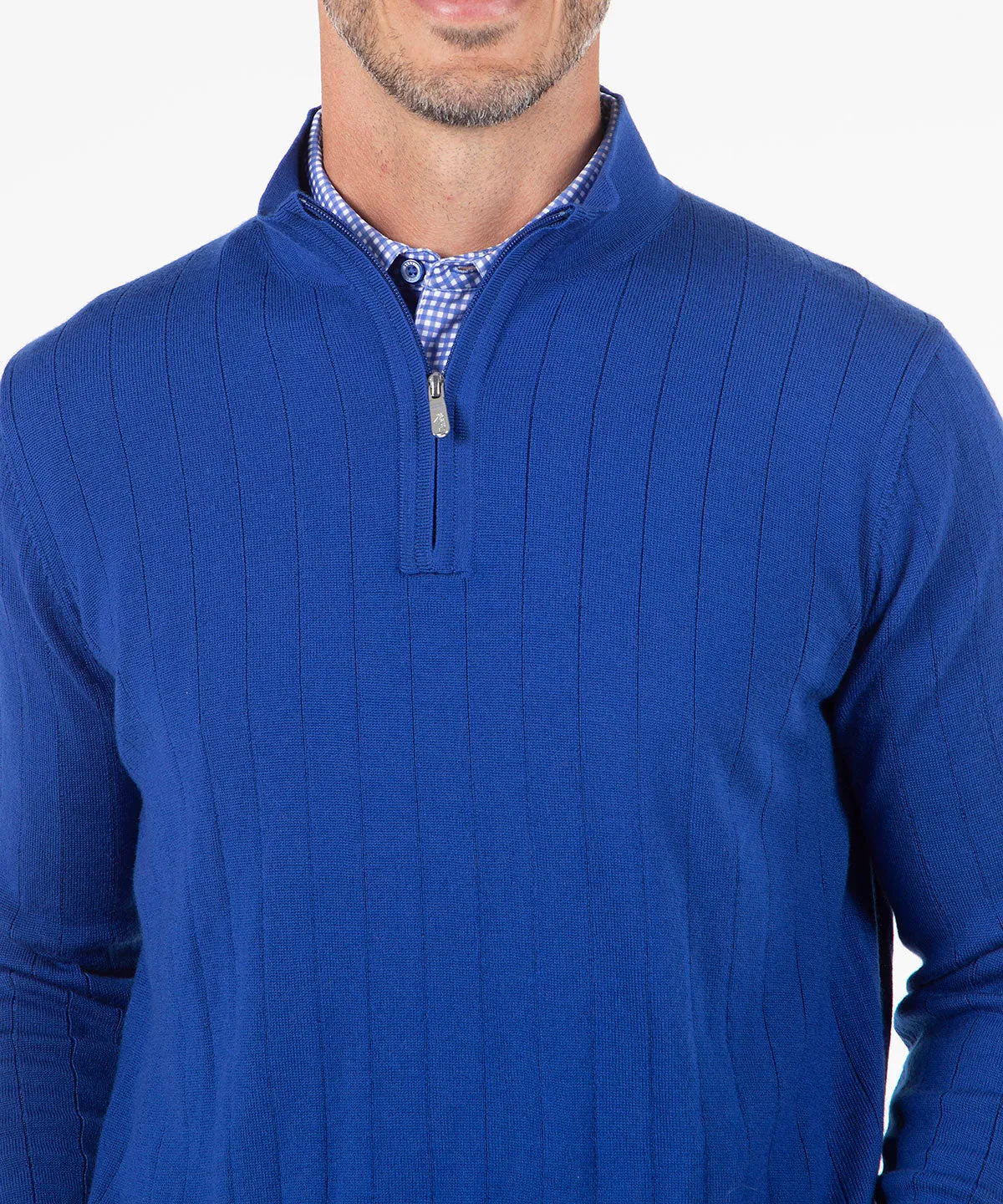 Signature Merino Quarter-Zip Mock Neck Sweater