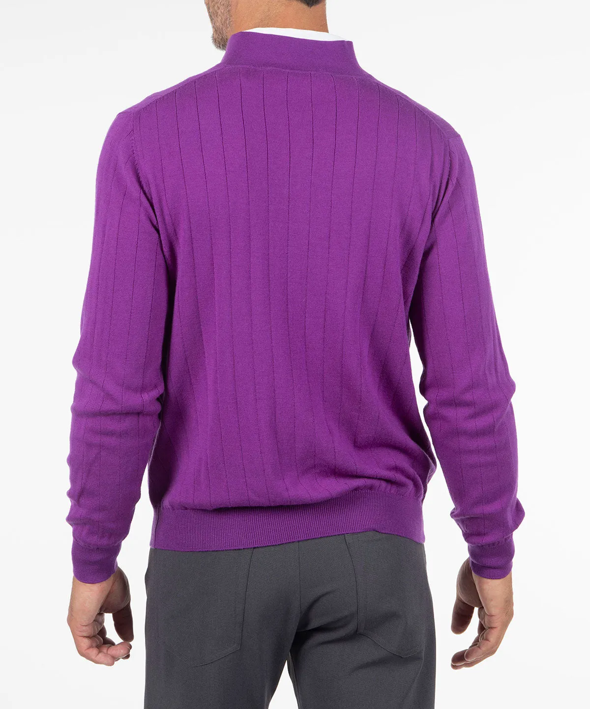 Signature Merino Quarter-Zip Mock Neck Sweater