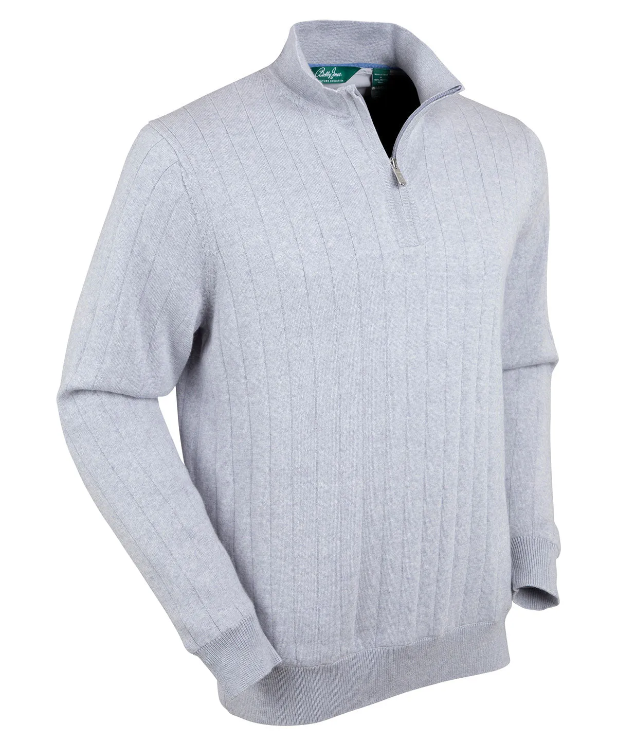 Signature Merino Quarter-Zip Mock Neck Sweater