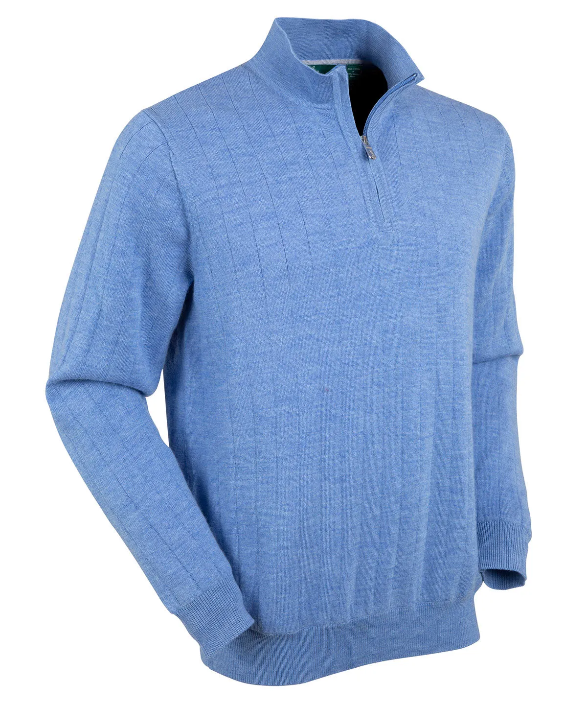 Signature Merino Quarter-Zip Mock Neck Sweater