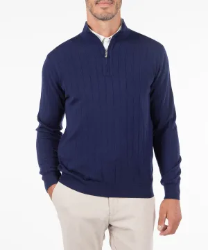 Signature Merino Quarter-Zip Mock Neck Sweater