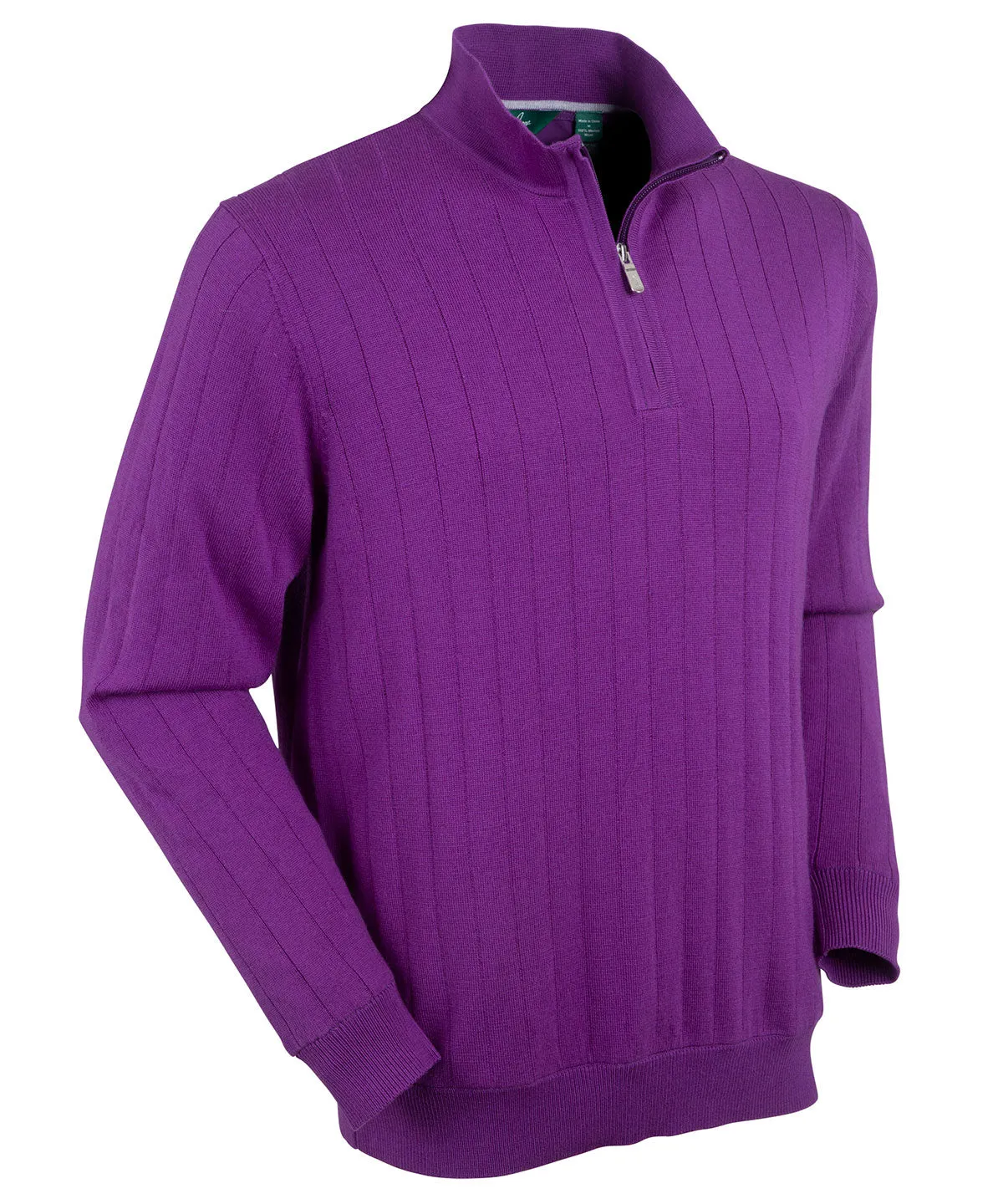 Signature Merino Quarter-Zip Mock Neck Sweater