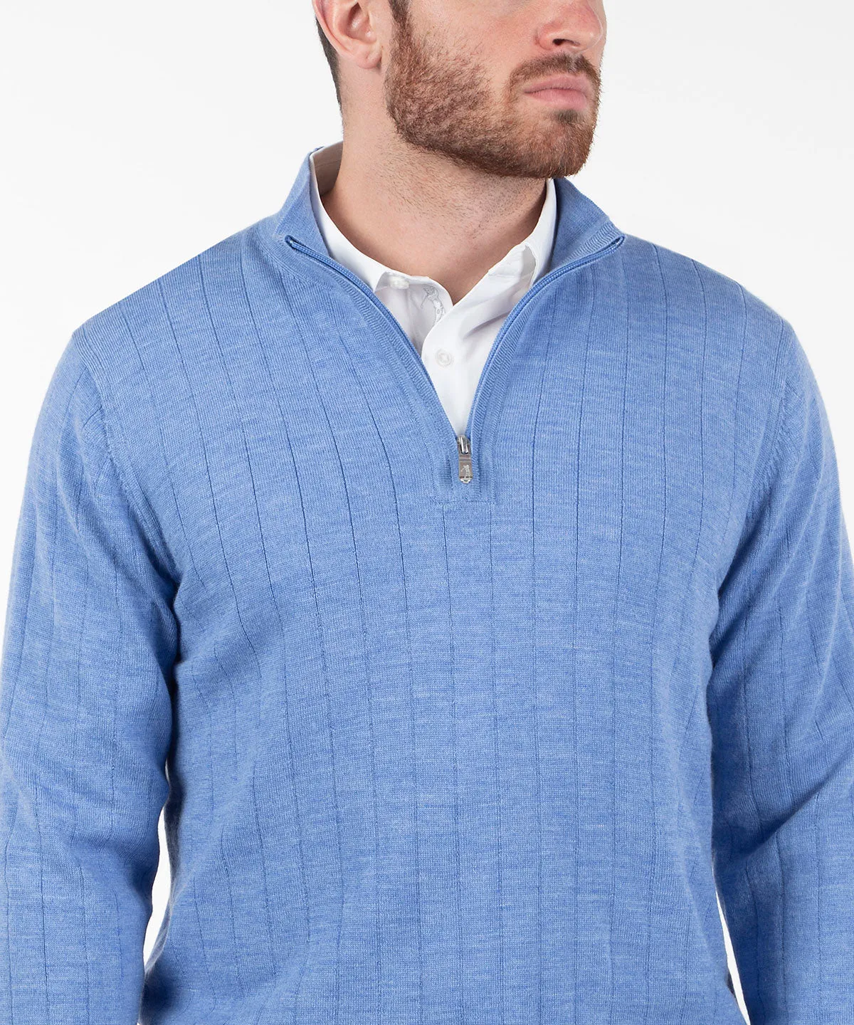 Signature Merino Quarter-Zip Mock Neck Sweater