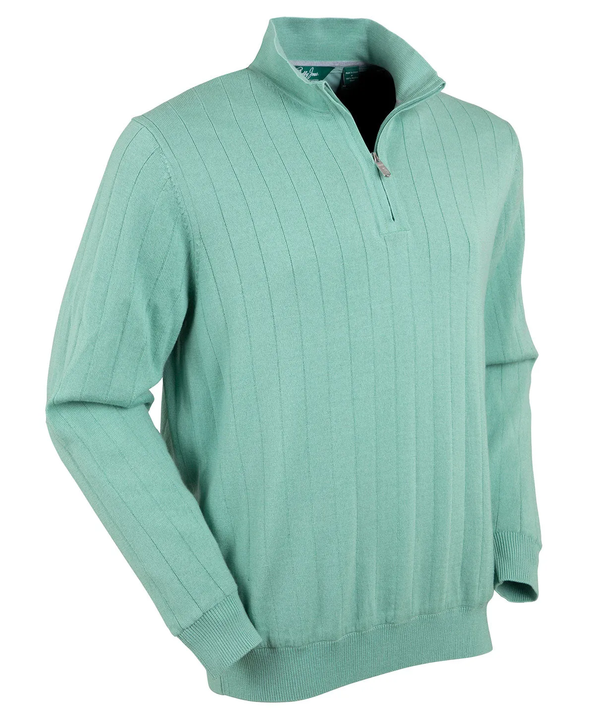 Signature Merino Quarter-Zip Mock Neck Sweater