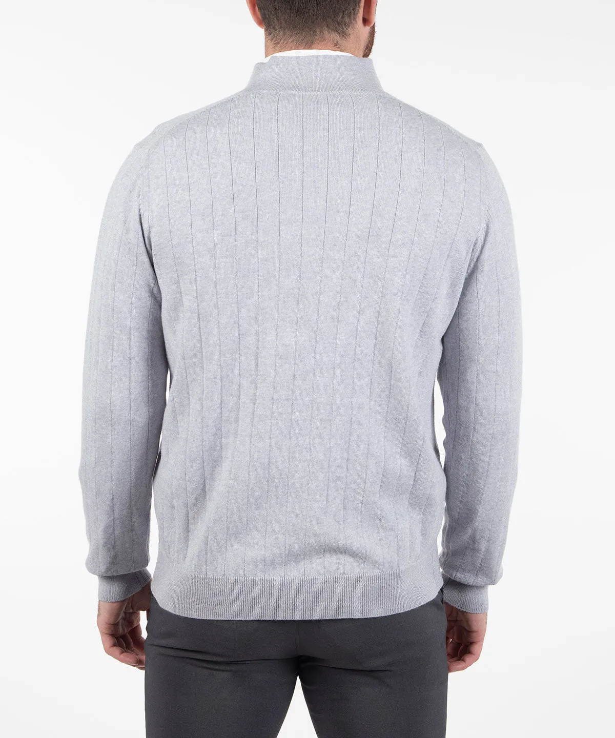 Signature Merino Quarter-Zip Mock Neck Sweater