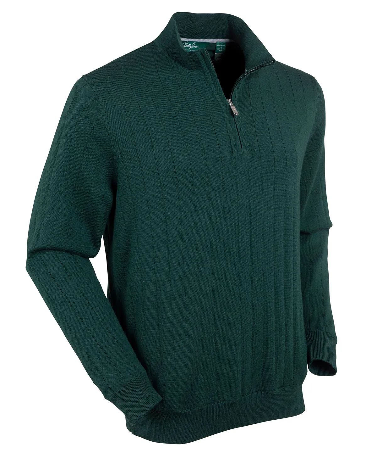 Signature Merino Quarter-Zip Mock Neck Sweater