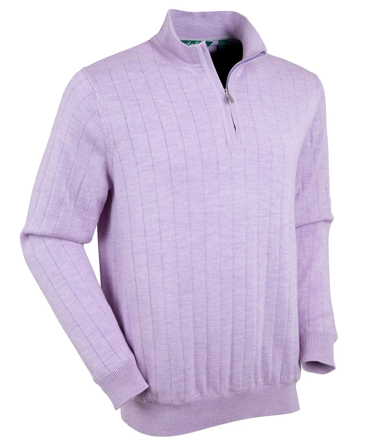 Signature Merino Quarter-Zip Mock Neck Sweater