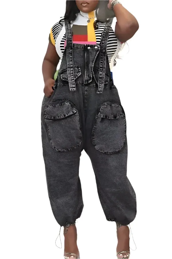 TEEK - Purpose Pocketed Denim Overalls