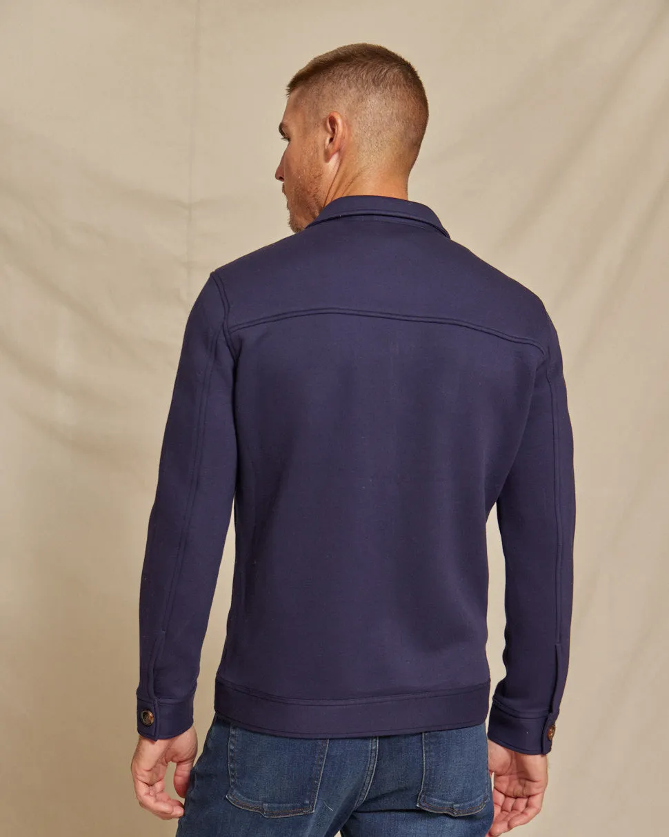 The Hayes - Pique Double Knit Jacket - Navy