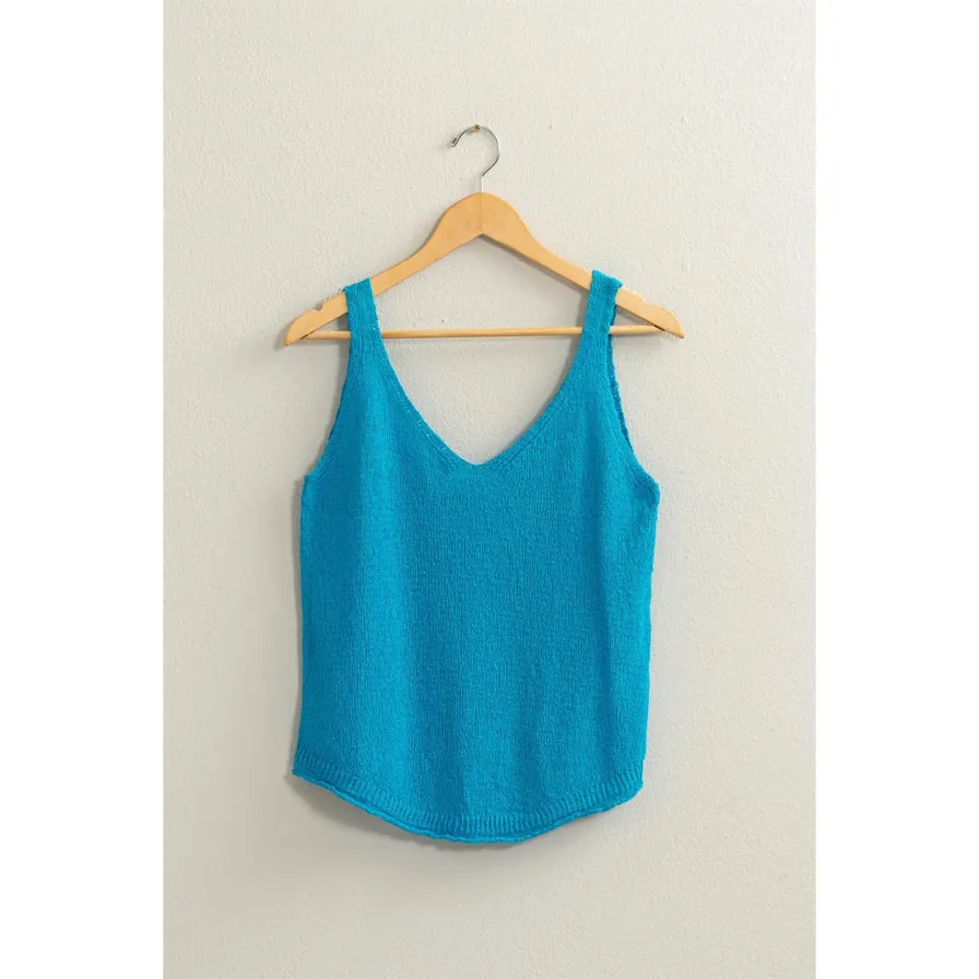 Try Your Luck V Neck Sleeveless Top