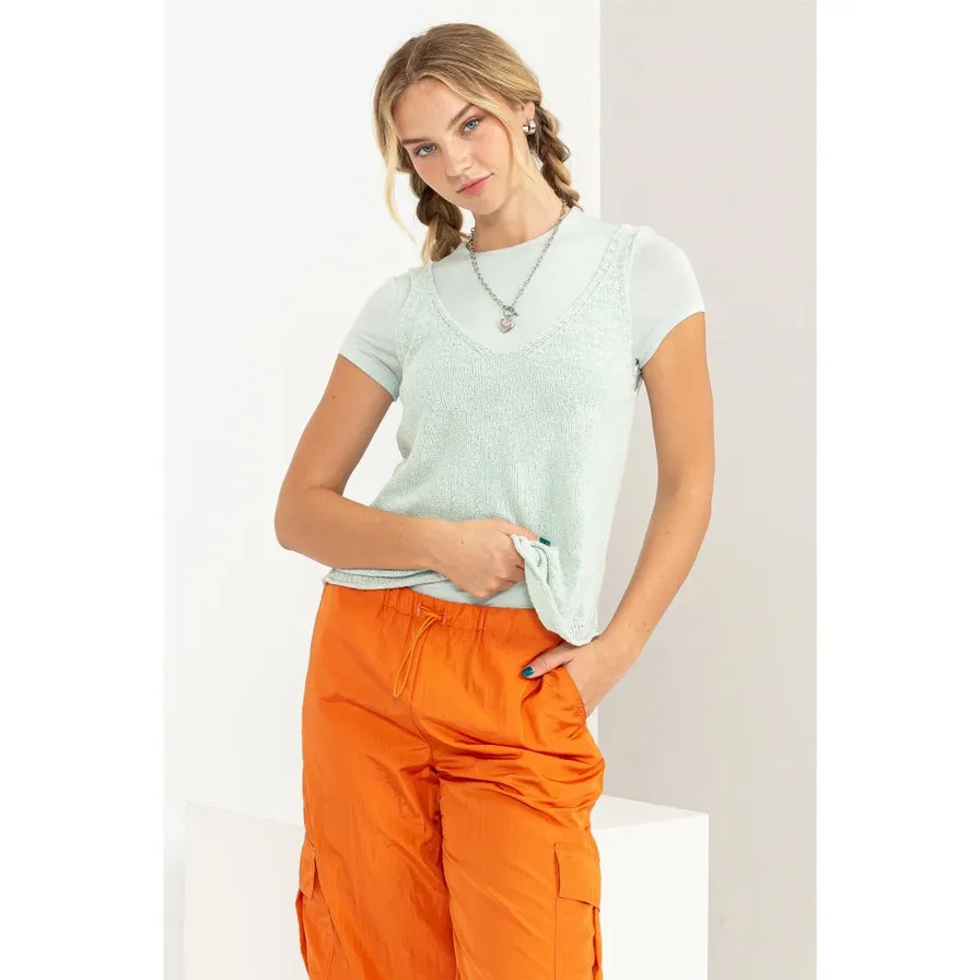 Try Your Luck V Neck Sleeveless Top