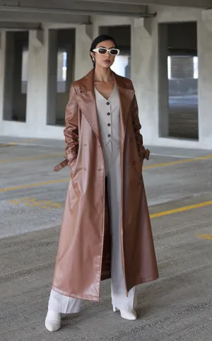 Victoria Maxi Leather Jacket